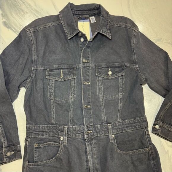 Universal Thread Long Sleeve Denim Maxi Dress - Black Was Size 4 NWT - Picture 5 of 8